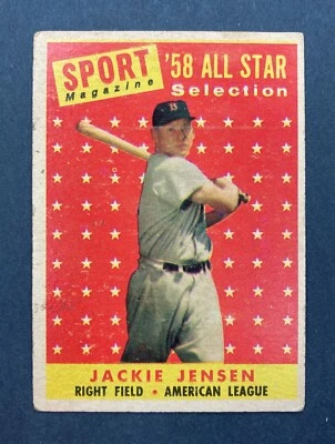 1958 Topps #489 Jackie Jensen AS (Boston Red Sox)    ALL-STAR!    (A) - Image 1 of 2