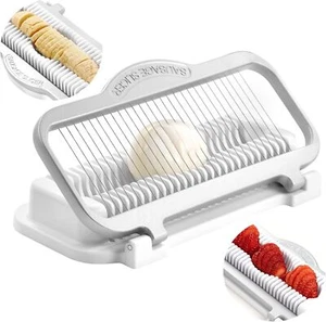 Egg Slicer for Eggs, Banana, Strawberry - Aluminium & Steel, Dishwasher Safe - Picture 1 of 7