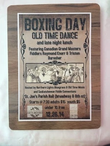 Letrero decoupage de madera boxeo día de antaño danza conmemorativa arte de pared de madera - Imagen 1 de 5