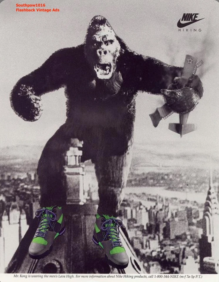 Nike "Hiking" Lava High Hiking Boot  "King Kong" Classic Reprint Ad - Image 1 of 1