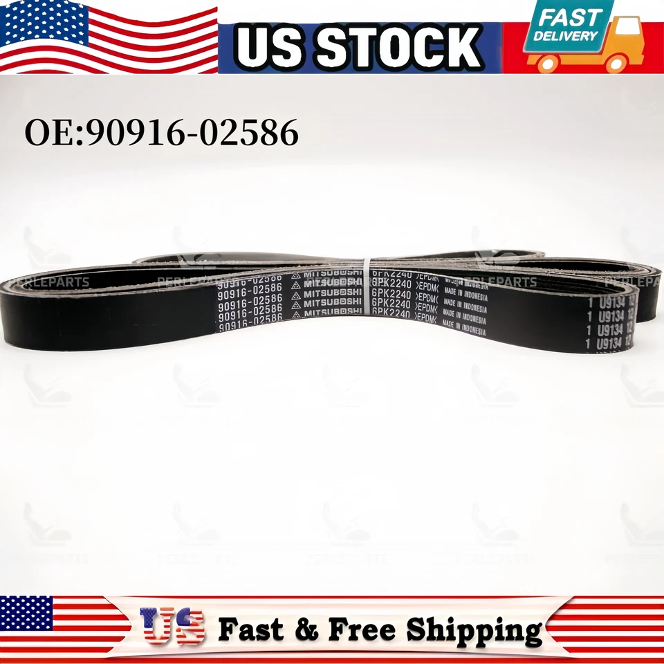 Fit OEM 90916-02586 CORREA DE TRANSMISIÓN SERPENTINA 2001-2006 LS430 90916-02586 Foto 1 de 4