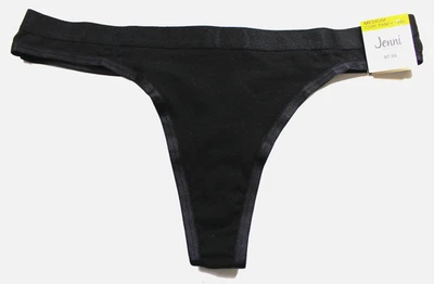 JENNI Junior Core Panty Tabl Thong  Size Medium Classic Black Cotton Blend - Image 1 of 2