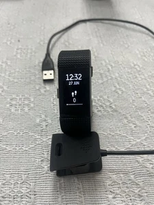 Fitbit Charge 2 With New Black Band & USB Charger - Picture 1 of 6