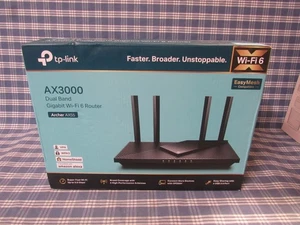 TP-Link AX3000 Dual-Band Gigabit Wi-Fi 6 Router Archer (New Open Box) FREE SHIP. - Picture 1 of 13