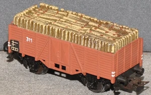 Märklin 311 H b .3 Güterwagen  mit original Grubenholz-Einsatz  gut/sehr gut  H0 - Bild 1 von 1