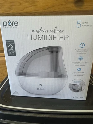 Humidificador Pure Enrichment Mistaire Silver Cool Mist apagado automático, luz nocturna Foto 1 de 4