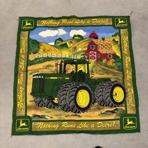 John Deere Traktor Wandbehang gesteppte Flagge Wandteppich 31” x 31” Scheune Bauernhof - Bild 1 von 2