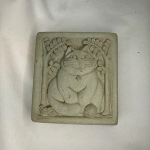 Carruth Studio Whimsical Smiling Cat Kitty Mice Wall Plaque Decor - Picture 1 of 8