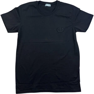 Dior T Shirt Large Men's Black Cotton Summer Designer Tee Short Sleeve - Picture 1 of 9