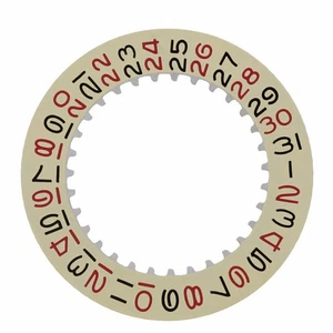 Date Disc For Rolex 3030-3035 Movement Fits 36MM Datejust Champagne W/ Red/Black - Picture 1 of 2