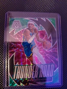 2023-24 Panini Mosaic - Thunder Road Shai Gilgeous-Alexander #4 Green Mosaic  - Picture 1 of 4