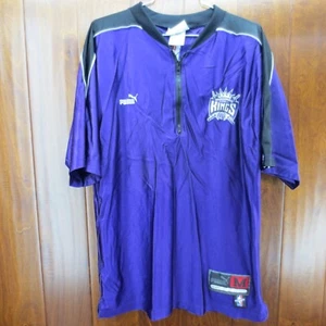 Vintage 90s NBA Sacramento Kings Puma Authentic Warm Up Shooting Shirt Medium - Picture 1 of 9