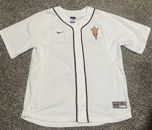 Nike Team ASU Arizona State Dri-Fit White Womens Baseball Softball Jersey XL - Picture 1 of 5