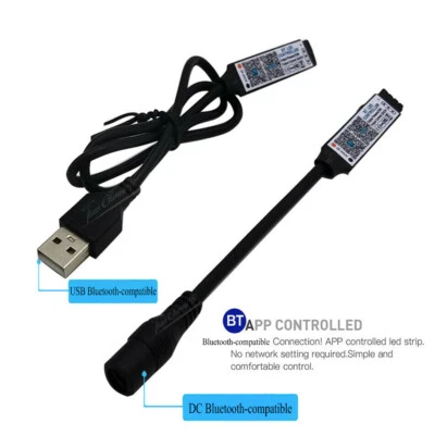 DC5-24V Mini BT Smart Phone Control Controller For 5050 3528 RGB LED Strip Light - Image 1 of 4