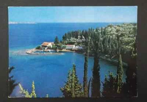 GREECE, Postcard CORFU: The picturesque little harbor "Couloura", Real Photo !!! - Picture 1 of 2