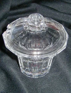 VINTAGE DANSK LEAD CRYSTAL LIDDED JELLY JAR, JAM POT, CONDIMENT - Picture 1 of 3
