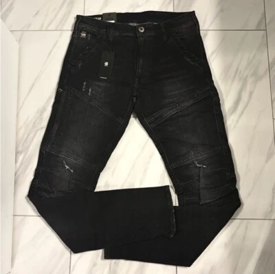 Pantalones de mezclilla ajustados G-Star Raw Rack para hombre gris oscuro $210 nuevos Foto 1 de 3