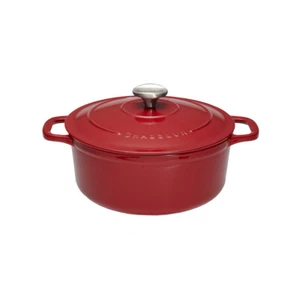 Cocotte ronde 24 cm chasseur rouge uni interieur sable fonte émaillée 24 cm CHAS - Imagen 1 de 1