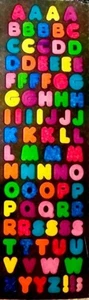 **VINTAGE**   Glittery MULTI-COLOR ALPHABET LETTERS Sandylion Stickers - Picture 1 of 1