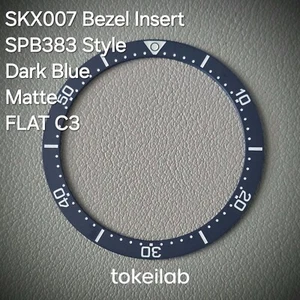 Inserto de bisel SKX007 cerámica C3 (estilo SPB383) / plano / azul oscuro mate - Imagen 1 de 1
