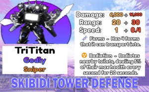 Roblox - Skibidi Tower Defense " TriTitan " GODLY