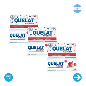 Quelat Hierro Cáps. Gastrorresistentes sabor neutro 30 comprimidos  - 3 Cajas - Picture 1 of 1