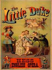 THEATRE STAGE PLAY LITTLE DUKE HESS ENGLISH OPERA USA VINTAGE AD POSTER 2183PY