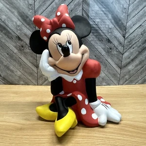 Alcancía de monedas PVC vintage Disney Minnie Mouse con vestido rojo con tapón - Imagen 1 de 7