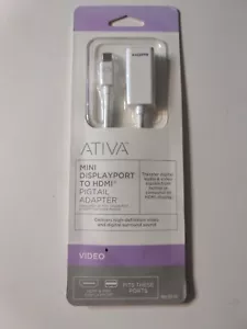 NEW Ativa Mini Displayport To HDMI Pigtail Adapter Video NEW Sealed - Picture 1 of 2