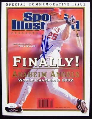 Troy Glaus Anaheim Angels Signed Sports Illustrated Magazine JSA Authenticated - Image 1 of 2