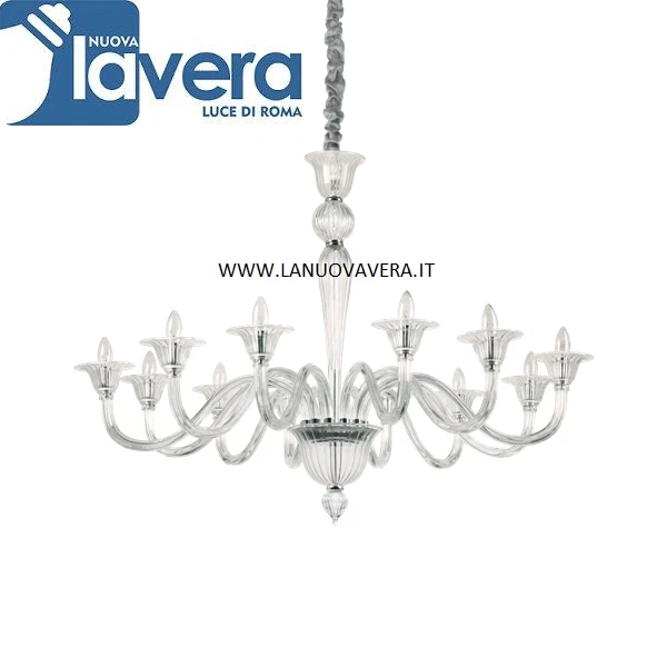 LAMPADARIO IDL BRIGITTA SP12 TRASPARENTE SUPER PREZZO LEGGI DESCRIZIONE E OFFRI - Immagine 1 di 1