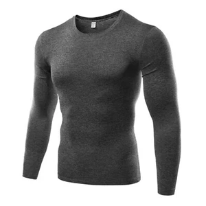 Men's Long Sleeve Quick Dry Compression Shirt Gym Tops Under Base Layer Tight  - Picture 1 of 18