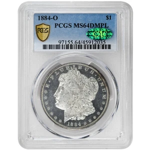 1884-O 1 $ Morgan Dollar, PCGS MS64DMPL CAC seltene Münze - Bild 1 von 4