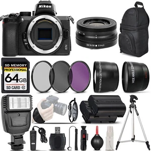 Nikon Z50 Mirrorless Digital Camera + 16-50mm Lens+ Flash - 64GB Basic Bundle - Picture 1 of 5