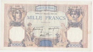 1000 Francs Ceres And Mercury 07/12/1939 SUP (297) - Picture 1 of 2