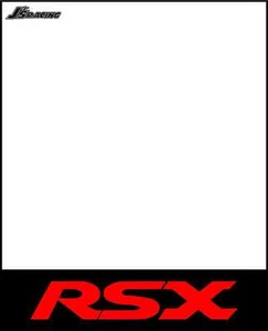 J's Racing Style Track DECAL Plates Jdm HONDA / Acura RSX Integra DC DC2 DC5 - Picture 1 of 1