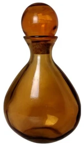 Vintage Mid Century Modern Art Deco Large Glass Decanter W/Ball Glass Stopper - Picture 1 of 7