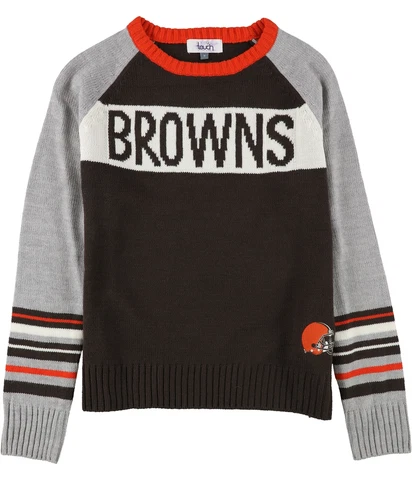 Touch Womens Cleveland Browns Knit Sweater, Brown, Small Cover