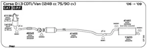 MARMITTA POSTERIORE PER OPEL Corsa D 1.3 CDTi/Van 1248 cc 75/90 cv Cat DPF 2006/ - Imagen 1 de 1