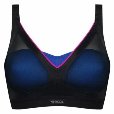 Sujetador Deportivo Amortiguador Negro Azul 32A Soporte Activo Forma Acolchado Sin Alambres Foto 1 de 4