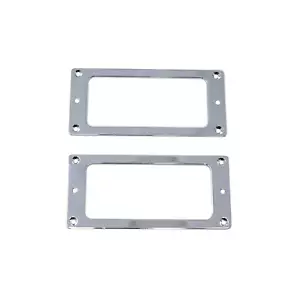 Chrome Metal Mounting Rings (2) for Artec MVH6 Filtertron Humbucker Pickup - Picture 1 of 1