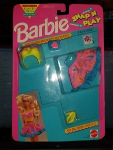 NUEVO EN TARJETA BARBIE SNAP N PLAY JUEGO DE MODA 4517 MATTEL 1991 NOC DE COLECCIÓN - Imagen 1 de 3