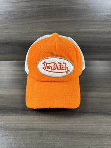 Vintage Orange And White Von Dutch Cap / Von Dutch Cap / Von Dutch Trucker Cap - Picture 1 of 11