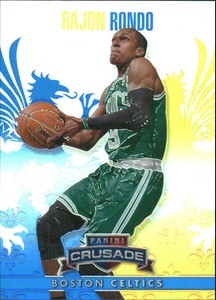2013-14 Panini Crusade Insert Blue Celtics Basketball Card #154 Rajon Rondo