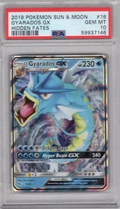 2019 Pokemon Sonne & Mond versteckte Schicksale #16 Gyardos GX PSA 10 EDELSTEINE NEUWERTIG - Bild 1 von 2