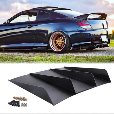 Black Rear Bumper Diffuser Shark 4 Fins Spoiler Lip Splitter For Hyundai Tiburon Foto 1 de 4
