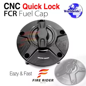 CNC 4Colors Quick Release Gas Fuel Cap For Ducati ST3 Yamaha YZF R1 R6 MV Agusta - Picture 1 of 8