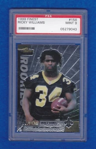 1999 TOPPS FINEST #158 PSA 9 RICKY WILLIAMS RC SAINTS - Foto 1 di 3