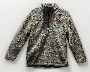 Herren Medium Boxer Craft Miami Hurricanes Pullover 1/4 Zip Sherpa warm Sweater - Bild 1 von 8