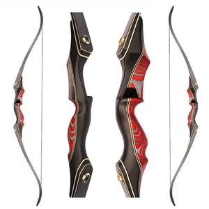 PMZ Recurve Bow 60 Inch 30lbs - Traditional Wood Takedown Hunting Bow for Gift - Picture 1 of 5